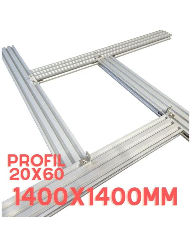 Uniwersalny regulowany szablon do frezowania 1400x1400mm z profila 20x60 Nowy