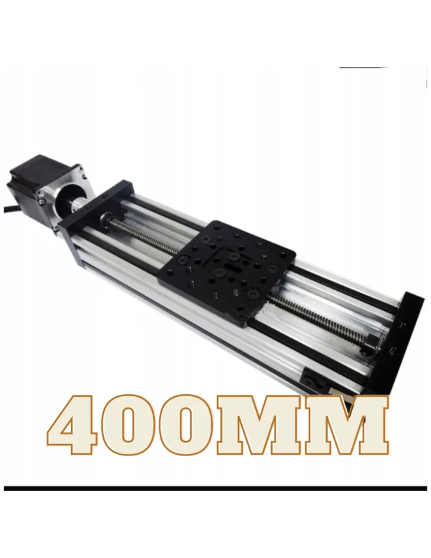 Prowadnica liniowa CNC wózek liniowy 400mm silnik NEMA23-2,45Nm SREBRNY Do wyczerpania zapasów