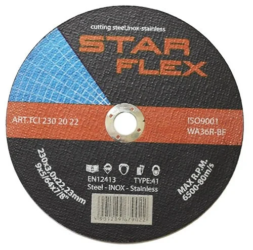 STAR FLEX Tarcza do cięcia i szlifowania stali TCI 230 30 22 230x 3,0 Wysoka jakość